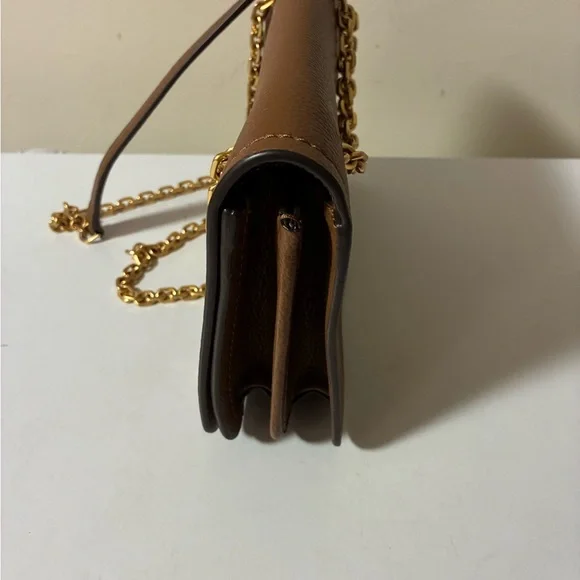 Tory Burch Authentic Carson Tan Convertible Crossbody Bag with Gold Chain - Picture 4 of 7